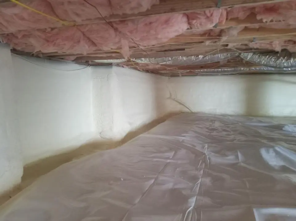 Crawl space encapsulation with closed-cell spray foam for Attic Insulation in Jersey Village